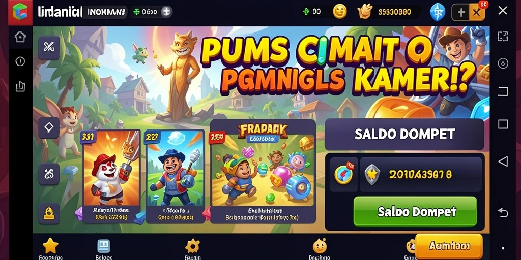 Tampilan menu utama BANDARCOLOK yang menarik.