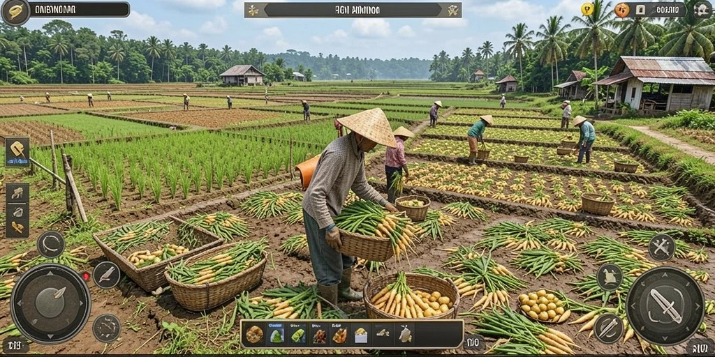 Tampilan awal permainan yang menarik dan penuh warna.